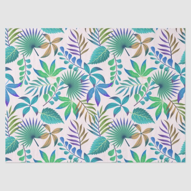 Papier Mousseline Motif feuille tropical (Recto)