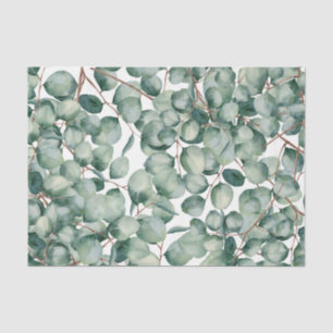 Papier Mousseline Motif Feuille verte 20