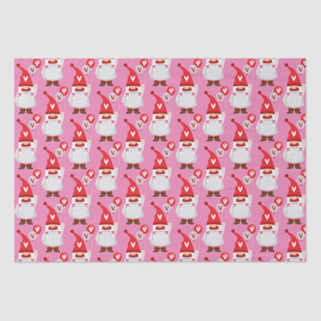 Papier Mousseline Motif fille gode de Saint Valentin (Recto)