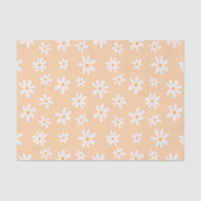 Papier Mousseline Motif Fleur Cute Daisy (Recto)