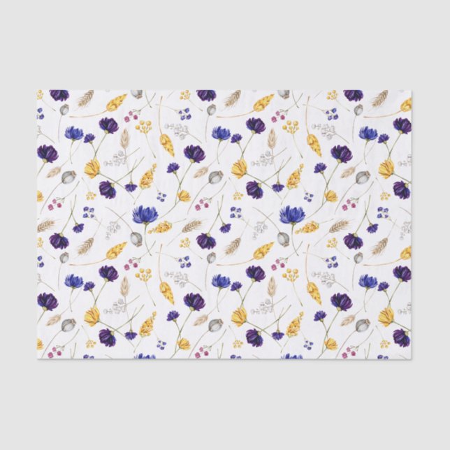 Papier Mousseline Motif Fleur sauvage (Recto)