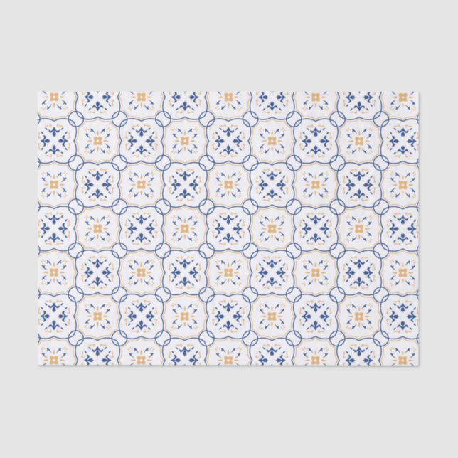 Papier Mousseline Motif floral (Recto)