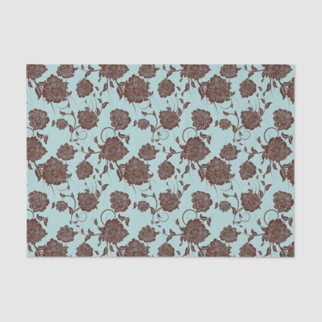 Papier Mousseline Motif floral 13 (Recto)