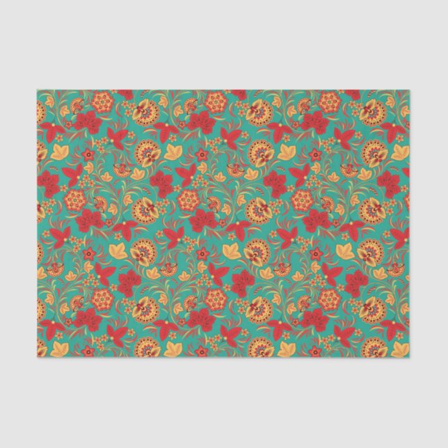 Papier Mousseline Motif floral 2 (Recto)