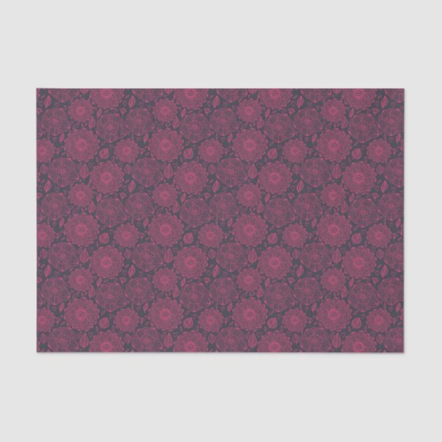 Papier Mousseline Motif floral 5 (Recto)