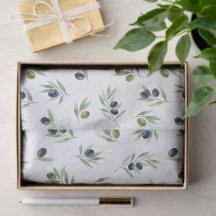 Motif floral aquarelle feuilles vert olive