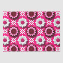 Motif floral avec lotus rose et blanc vibrant