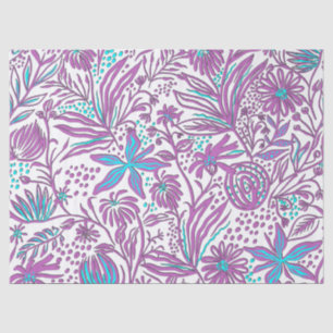 Papier Mousseline Motif floral brillant sur boîte à lunch en métal b