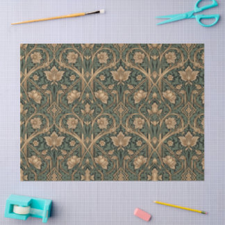 Papier Mousseline Motif floral de feuillage Art nouveau de William M
