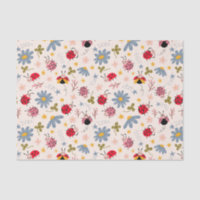 Motif floral de la coccinelle mignonne