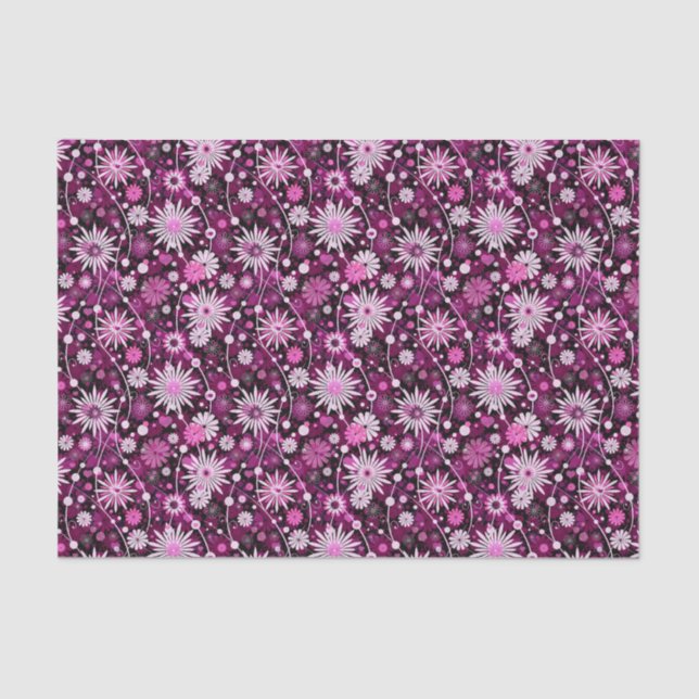 Papier Mousseline Motif floral de Valentine (Recto)