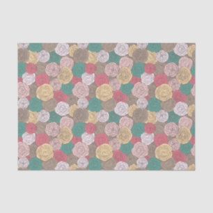 Papier Mousseline Motif floral élégant. Floral lumineux