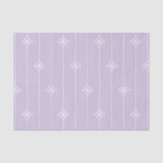 Papier Mousseline Motif floral géométrique pastel violet