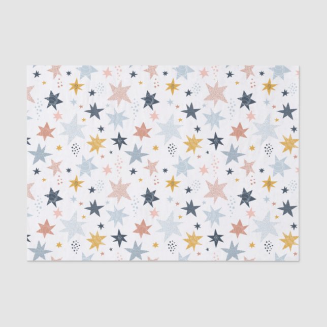 Papier Mousseline Motif Fun Star (Recto)