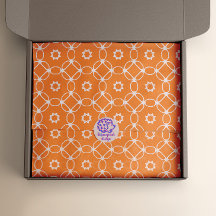 Motif Géométrique Blanche Et Orange Moderne
