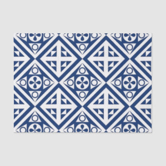 Papier Mousseline Motif géométrique de bloc bleu foncé