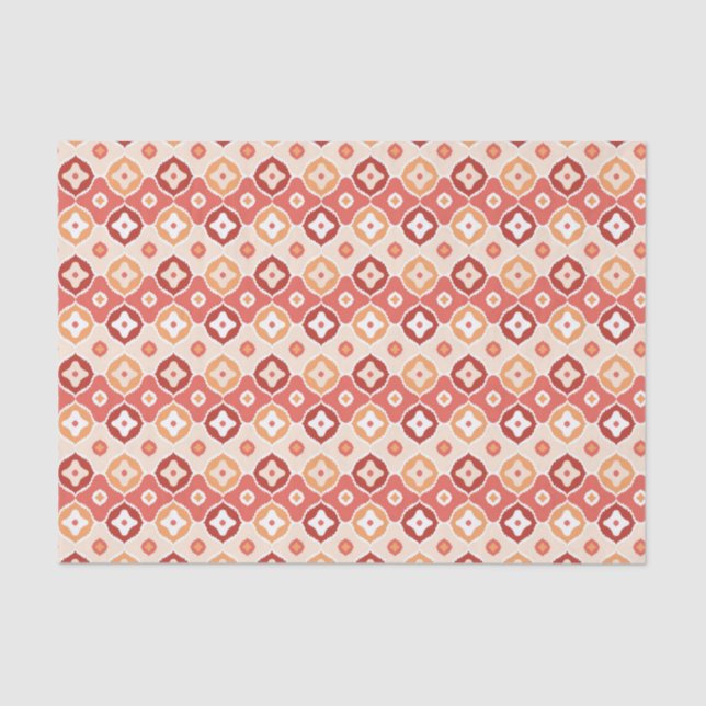 Papier Mousseline motif géométrique de l'ikat d'or (Recto)