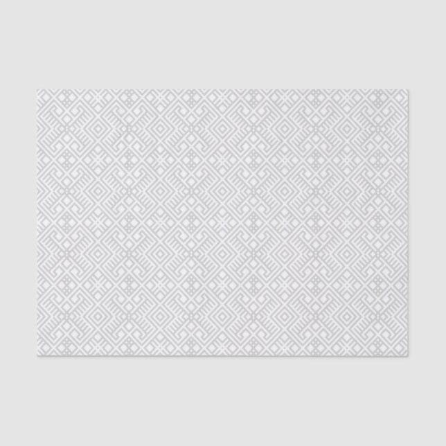 Papier Mousseline Motif géométrique gris blanc moderne (Recto)
