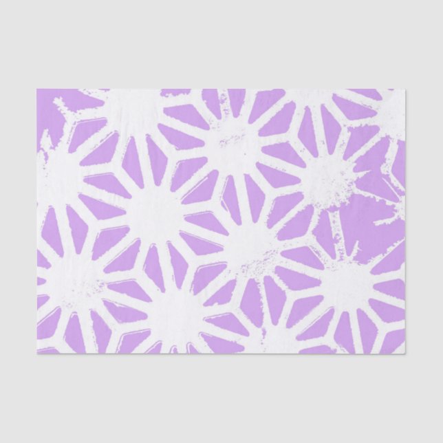 Papier Mousseline Motif géométrique Lilac (Recto)