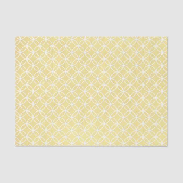 Papier Mousseline Motif géométrique moderne Sunny Pastel Jaune (Recto)