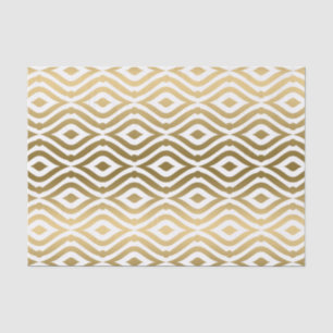 Papier Mousseline Motif géométrique or sur Arrière - plan blanc