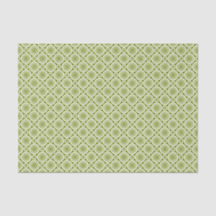 Papier Mousseline Motif géométrique vert olive Mignon design