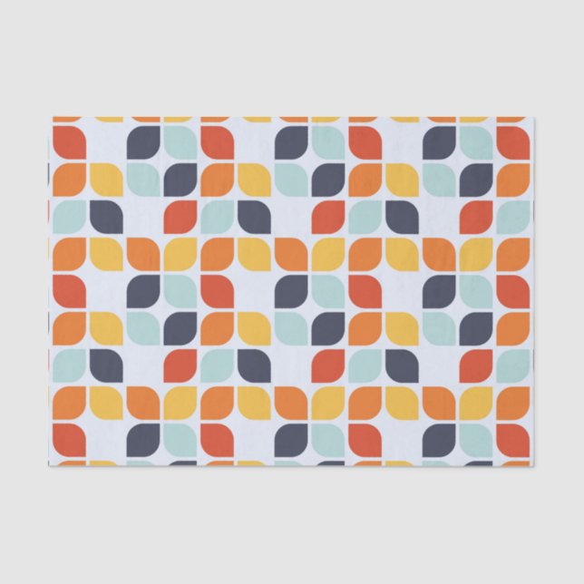 Papier Mousseline Motif géométrique vintage (Recto)