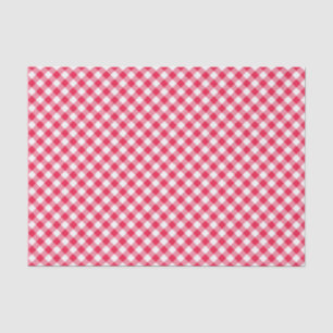Papier Mousseline Motif Gingham Rouge et Blanc Classique Rustique