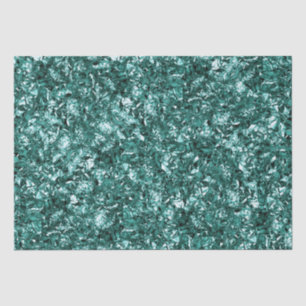 Papier Mousseline Motif Glam Paillettes Brillantes Sarcelle Élégant