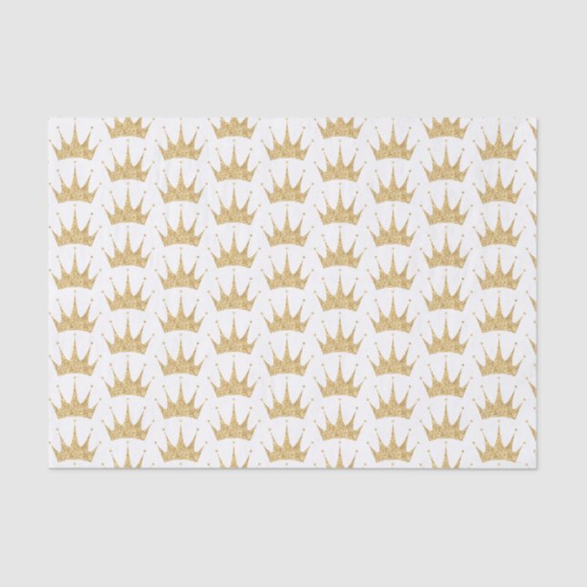 Papier Mousseline Motif Gold Crown (Recto)