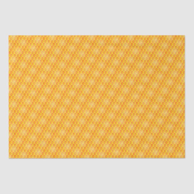 Papier Mousseline Motif Golden Honeypeb (Recto)
