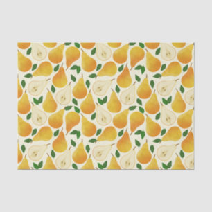 Papier Mousseline Motif Golden Pears