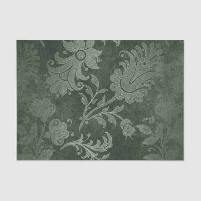 Papier Mousseline Motif Grunge Damask (Recto)