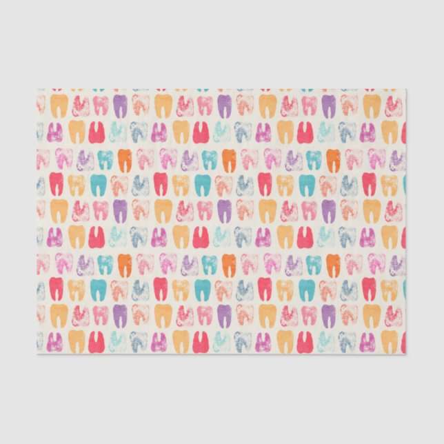 Papier Mousseline Motif grunge de dent (Recto)