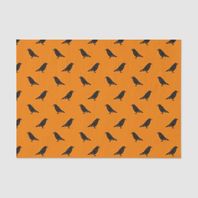 Papier Mousseline Motif Halloween Raven (Recto)