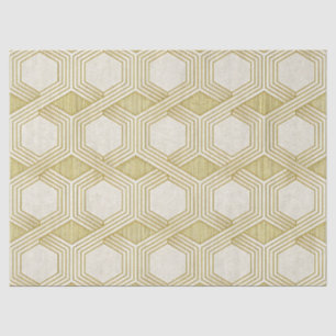 Papier Mousseline Motif Hexagone Or Luxueux - Texture Marbre