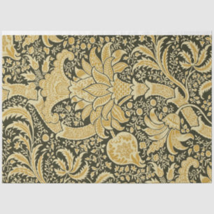 Papier Mousseline Motif indien d'or, William Morris Tissue Paper