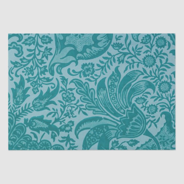 Papier Mousseline Motif indien (par William Morris) Tissue Paper (Recto)