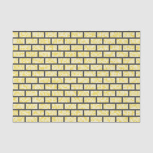 Papier Mousseline Motif inspiré jaune, classique, à 8 bits de