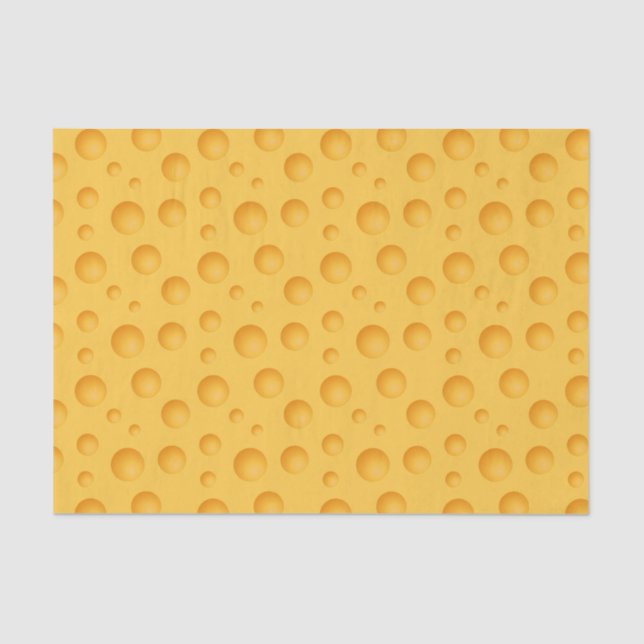 Papier Mousseline Motif jaune de fromage (Recto)