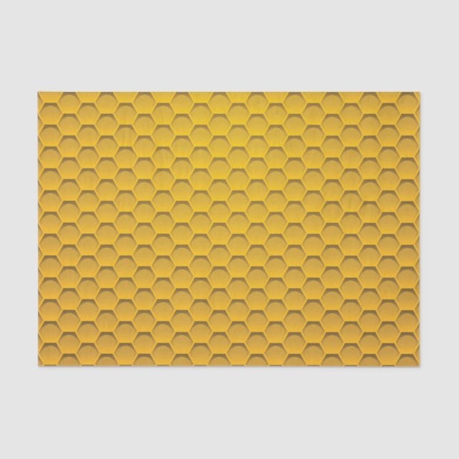 Papier Mousseline Motif jaune de nid d'abeilles (Recto)