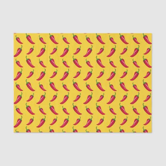 Papier Mousseline Motif jaune de poivrons de piment (Recto)