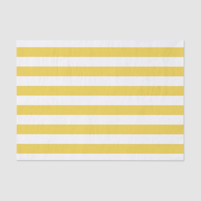 Papier Mousseline Motif jaune et blanc de rayure (Recto)