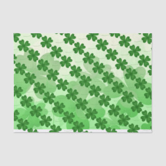 Papier Mousseline motif Jour de la Saint Patrick Shamrock