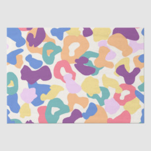 Papier Mousseline Motif léopard coloré