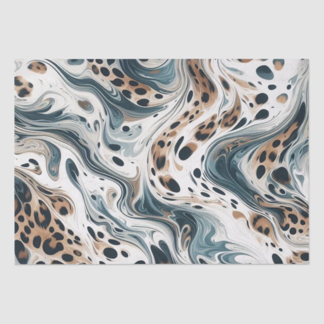 Papier Mousseline Motif léopard Voie lactée  (Recto)