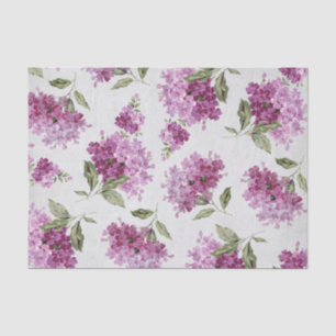 Papier Mousseline Motif Lilac violet sur Arrière - plan blanc