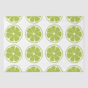 Papier Mousseline Motif Lime vert Fruit Lime
