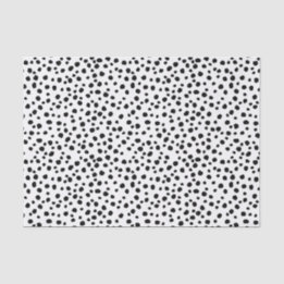 Papier Mousseline Motif local Dalmatien noir et blanc moderne
