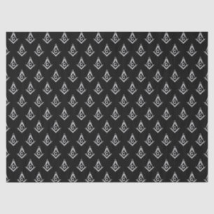 Papier Mousseline Motif maçonnique (noir)